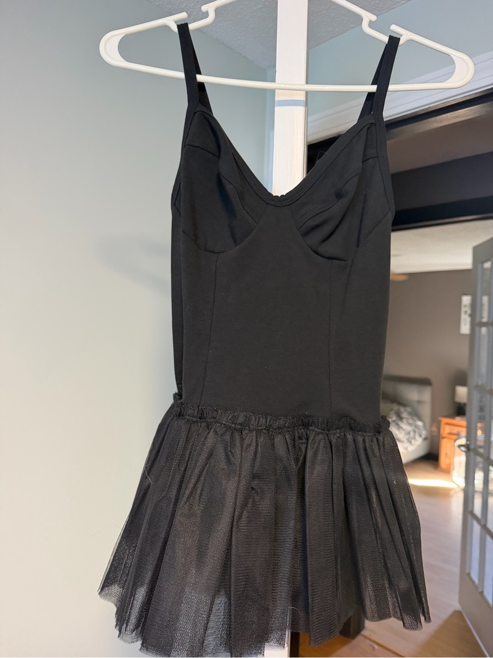 Free People Movement Black Tulle Onesie